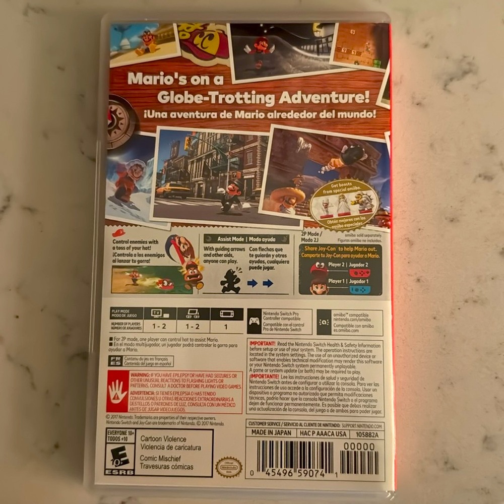 Nintendo Switch Super Mario Odyssey Game like new! - Picture 2 of 3